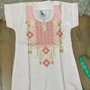 Egyptian Galbeyan Tunic Dress Todder Girls Light Pink